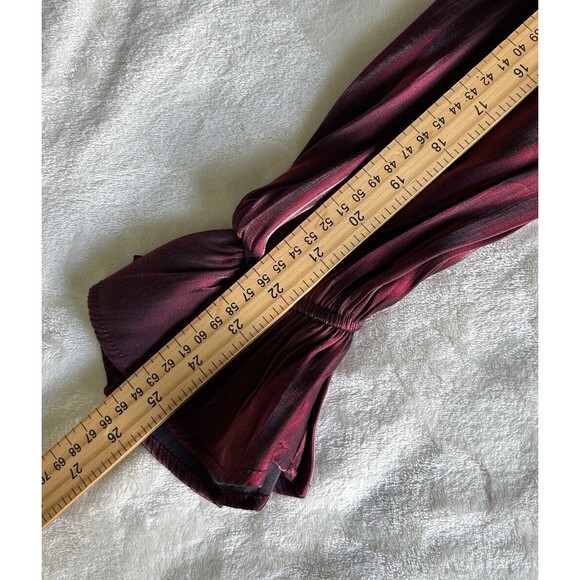 Francesca's Womens Shirt Large Satin Tie Front Blouse Whimsical Milkmaid - Picture 11 of 12